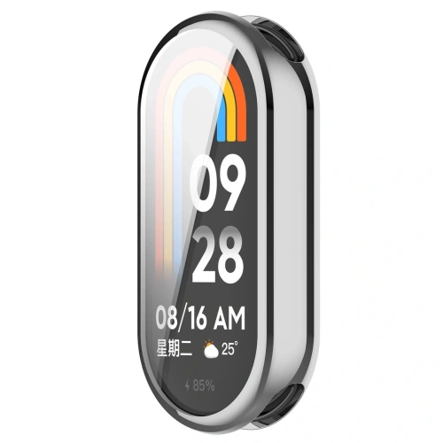 Etui z osłoną ekranu Bizon Case Watch Felipe do Xiaomi Smart Band 10 srebrne