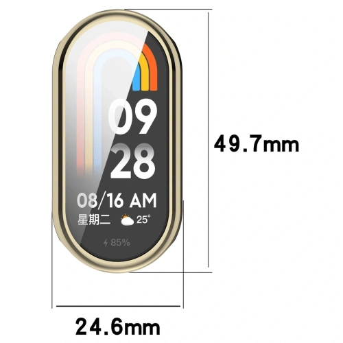 Etui z osłoną ekranu Bizon Case Watch Felipe do Xiaomi Smart Band 10 złote