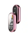 Etui z osłoną ekranu Bizon Case Watch Felipe do Xiaomi Smart Band 10 różowe