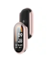 Etui ze szkłem do zegarka Bizon Case+Glass Watch do Xiaomi Smart Band 10 jasnoróżowe
