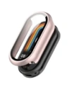 Etui ze szkłem do zegarka Bizon Case+Glass Watch do Xiaomi Smart Band 10 jasnoróżowe