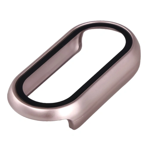 Etui ze szkłem do zegarka Bizon Case+Glass Watch do Xiaomi Smart Band 10 jasnoróżowe