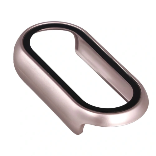 Etui ze szkłem do zegarka Bizon Case+Glass Watch do Xiaomi Smart Band 10 jasnoróżowe