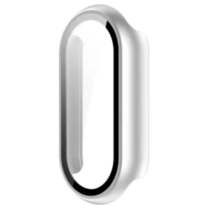 Etui ze szkłem do zegarka Bizon Case+Glass Watch do Xiaomi Smart Band 10 srebrne