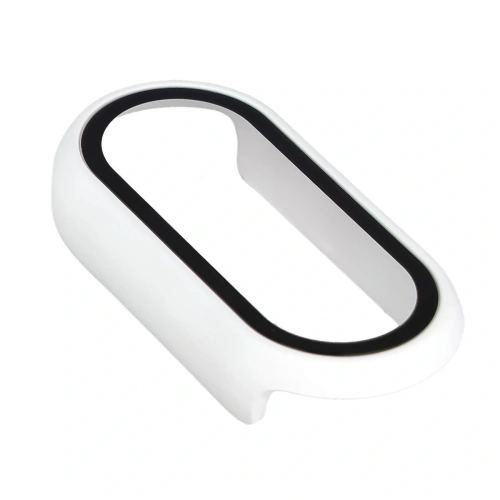 Etui ze szkłem do zegarka Bizon Case+Glass Watch do Xiaomi Smart Band 10 białe