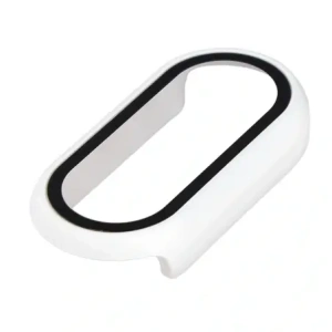 Etui ze szkłem do zegarka Bizon Case+Glass Watch do Xiaomi Smart Band 10 białe