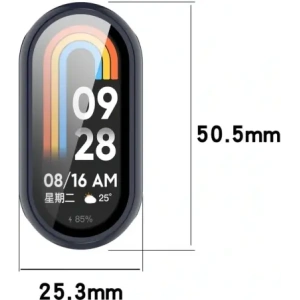 Etui ze szkłem do zegarka Bizon Case+Glass Watch do Xiaomi Smart Band 10 niebieskie