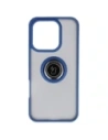 Etui z uchwytem na palec Bizon Case Hybrid Ring do Honor 400 Lite przydymione z granatową ramką