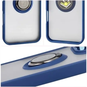 Inel hibrid Bizon Case Honor 400 Lite fumuriu cu ramă albastru închis
