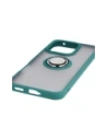 Etui z uchwytem na palec Bizon Case Hybrid Ring do Honor 400 Lite przydymione z ciemnozieloną ramką
