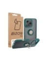 Etui z uchwytem na palec Bizon Case Hybrid Ring do Honor 400 Lite przydymione z ciemnozieloną ramką
