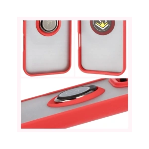 Bizon Case Hybrid Ring Honor 400 Lite rauchgrau mit rotem Rahmen