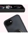 Etui z uchwytem na palec Bizon Case Hybrid Ring do Apple iPhone 16e przydymione z czarną ramką
