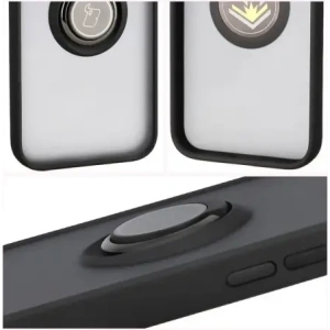Bizon Eset Hibrid Gyűrű Apple iPhone 16e füstös fekete kerettel