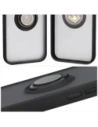 Etui z uchwytem na palec Bizon Case Hybrid Ring do Apple iPhone 16e przydymione z czarną ramką