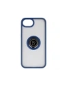 Etui z uchwytem na palec Bizon Case Hybrid Ring do Apple iPhone 16e przydymione z granatową ramką