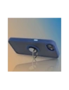 Etui z uchwytem na palec Bizon Case Hybrid Ring do Apple iPhone 16e przydymione z granatową ramką