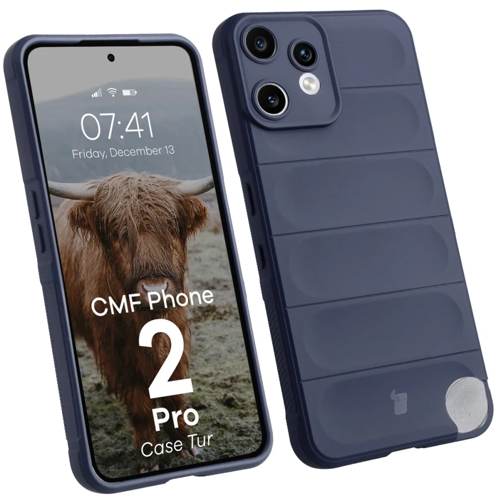 Pancerne etui Bizon Case Tur do Nothing CMF Phone 2 Pro granatowe
