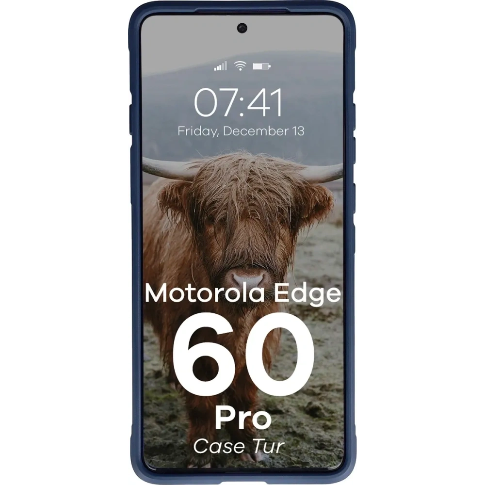 Pancerne etui Bizon Case Tur do Motorola Edge 60 Pro granatowe