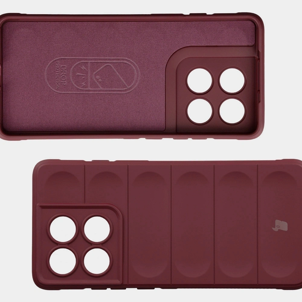 Pancerne etui Bizon Case Tur do Motorola Edge 60 Pro burgundowe