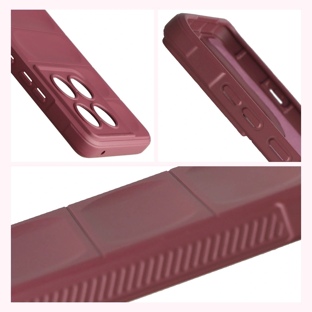 Pancerne etui Bizon Case Tur do Motorola Edge 60 Pro burgundowe