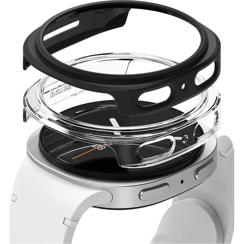 Nakładka Ringke Slim do Samsung Galaxy Watch 8 40mm Clear & Matte Black [2 PACK]