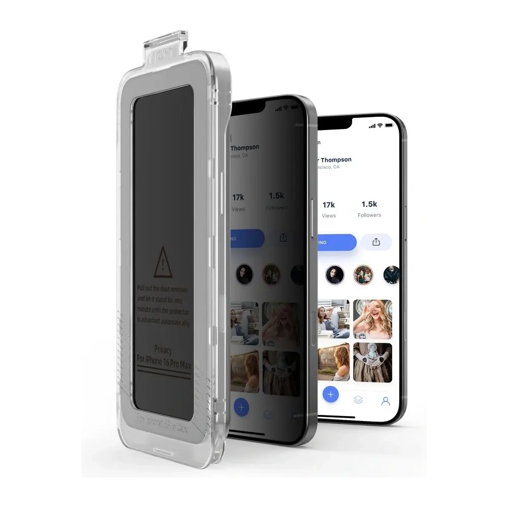 Szkło prywatyzujące Tech-Protect Quick Set Spy+ do Apple iPhone 12 / 12 Pro Privacy [2 PACK]