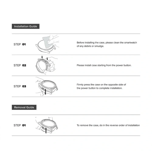 Nakładka Ringke Slim do Samsung Galaxy Watch 8 Classic 46mm Clear & Matte Black [2 PACK]