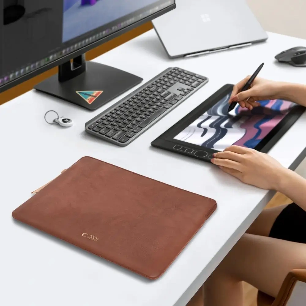 Torba Tech-Protect Fleece Laptop 15-16 Brown