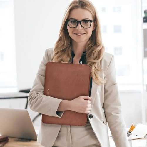 Torba Tech-Protect Fleece Laptop 15-16 Brown