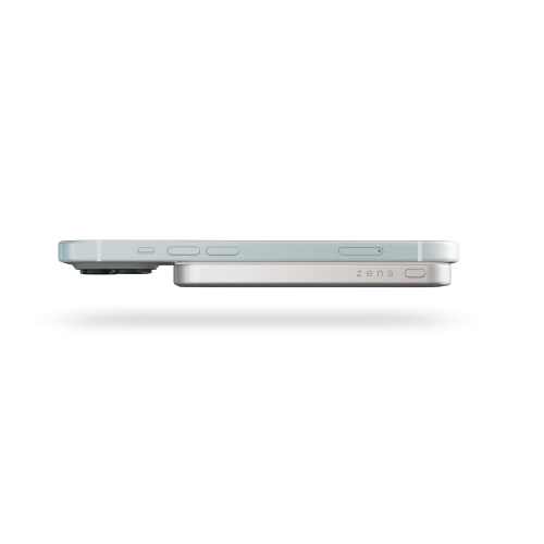 Powerbank magnetyczny ZENS Slim Qi2 Aluminium Powerbank 5000 mAh MagSafe / Qi2 (white)