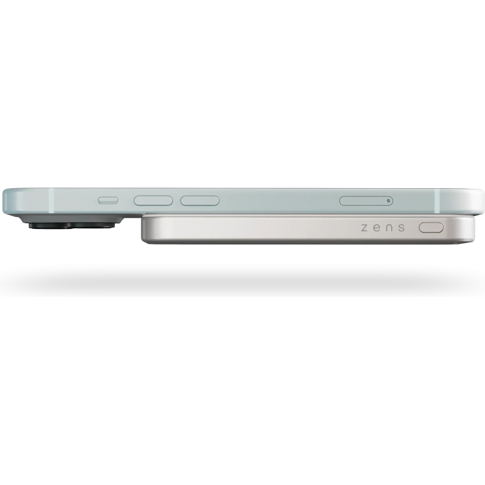 Powerbank magnetyczny ZENS Slim Qi2 Aluminium Powerbank 5000 mAh MagSafe / Qi2 (white)