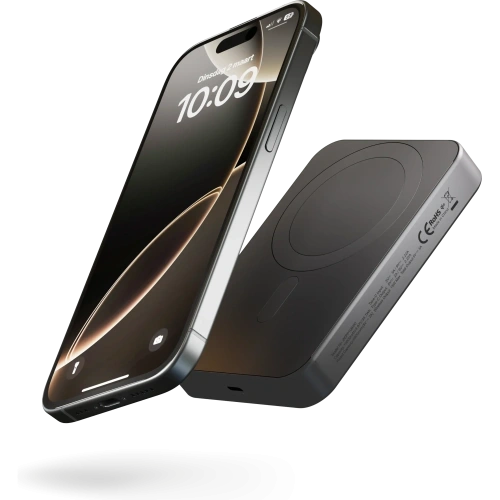 Powerbank magnetyczny ZENS Slim Qi2 Aluminium Powerbank 10000 mAh MagSafe / Qi2 (black)