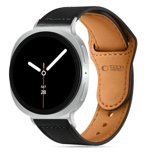 Pasek Tech-Protect Leatherfit do Samsung Galaxy Watch 8 / Classic 40/44/46mm Black