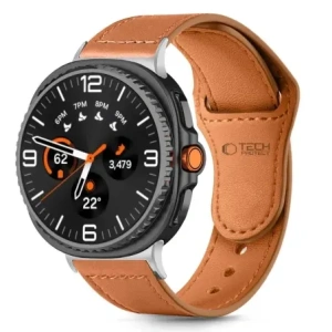 Pasek Tech-Protect Leatherfit do Samsung Galaxy Watch 8 / Classic 40/44/46mm Brown