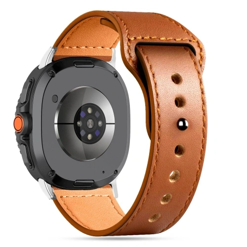 Pasek Tech-Protect Leatherfit do Samsung Galaxy Watch 8 / Classic 40/44/46mm Brown