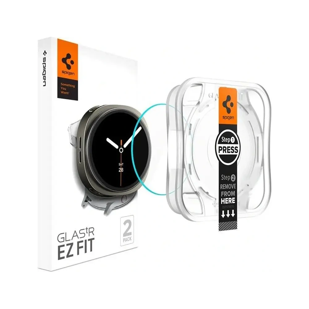 Szkło hartowane Spigen Glas.tr ez-Fit do Samsung Galaxy Watch 8 40mm Clear [2 PACK]