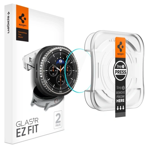Szkło hartowane Spigen Glas.tr ez-Fit do Samsung Galaxy Watch 8 Classic 46mm Clear [2 PACK]