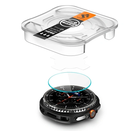 Szkło hartowane Spigen Glas.tr ez-Fit do Samsung Galaxy Watch 8 Classic 46mm Clear [2 PACK]