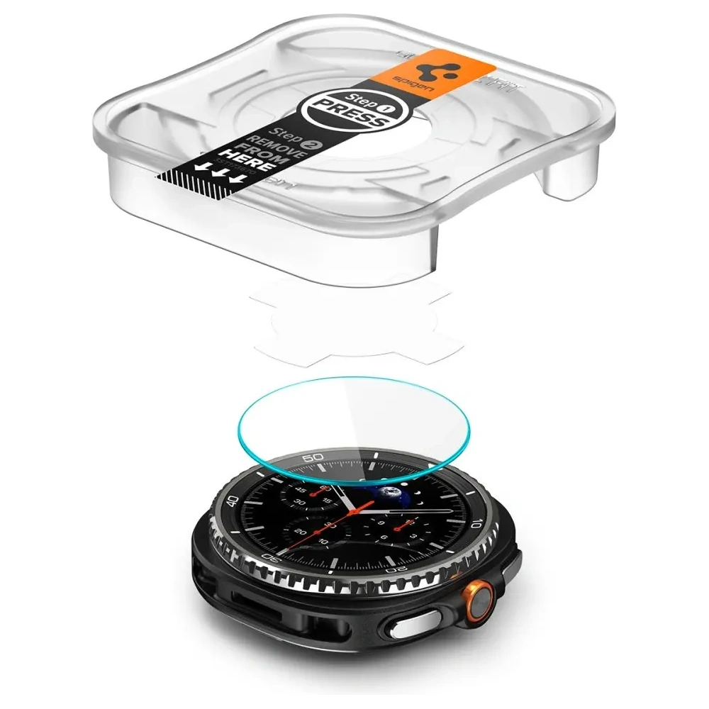 Szkło hartowane Spigen Glas.tr ez-Fit do Samsung Galaxy Watch 8 Classic 46mm Clear [2 PACK]