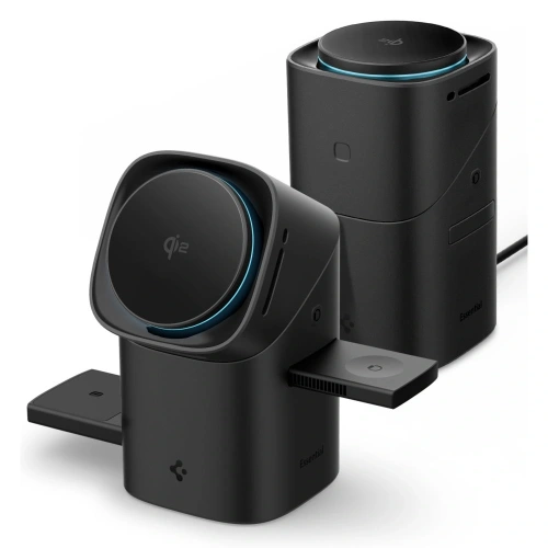 Ładowarka bezprzewodowa Spigen Essential EF223MS 3in1 Qi2 Rotary Magnetic MagSafe Wireless Charger Black