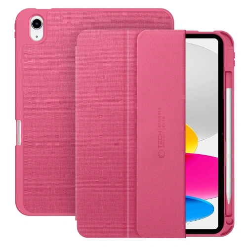 Etui Tech-Protect SmartCase Pen Canvas do Apple iPad 10.9" 2022 / 11" 2025 Magenta Bloom