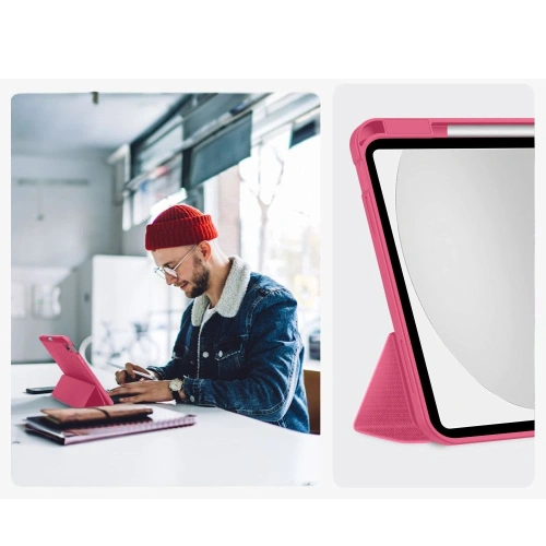 Etui Tech-Protect SmartCase Pen Canvas do Apple iPad 10.9" 2022 / 11" 2025 Magenta Bloom