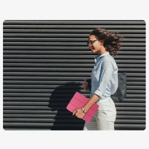 Etui Tech-Protect SmartCase Pen Canvas do Apple iPad 10.9" 2022 / 11" 2025 Magenta Bloom