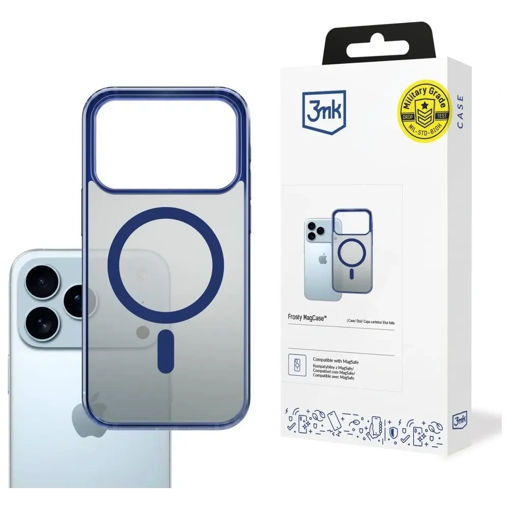 Etui 3MK Frosty MagCase do Apple iPhone 17 Pro niebieski