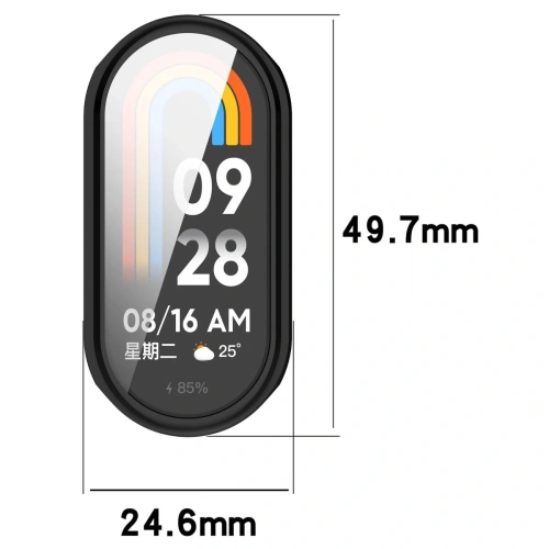 Etui z osłoną ekranu Bizon Case Watch Felipe do Xiaomi Smart Band 10 czarne