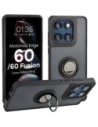 Etui z uchwytem na palec Bizon Case Hybrid Ring do Motorola Edge 60 Fusion / 60 przydymione z czarną ramką