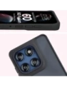 Etui z uchwytem na palec Bizon Case Hybrid Ring do Motorola Edge 60 Fusion / 60 przydymione z czarną ramką