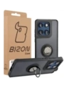Etui z uchwytem na palec Bizon Case Hybrid Ring do Motorola Edge 60 Fusion / 60 przydymione z czarną ramką