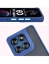 Etui z uchwytem na palec Bizon Case Hybrid Ring do Motorola Edge 60 Fusion / 60 przydymione z granatową ramką